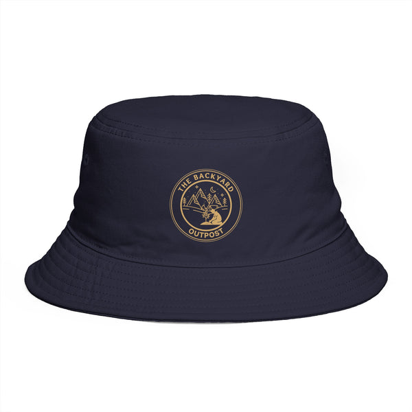 Outdoor Bucket Hat — "The Backyard Outpost" Embroidered Camping Logo