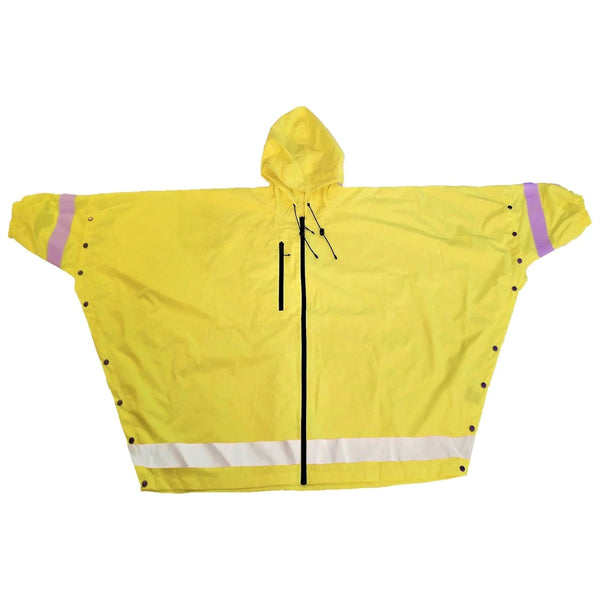 Brella Lime Green Unisex Hybrid Rain jacket w/ Reflective Strips