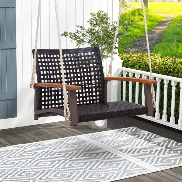 Bruce Outdoor Wooden Darden Swing Chair
